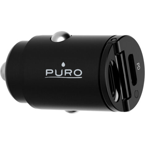 Adaptador de mechero Puro con doble puerto USB-C 30W Negro (1/3)