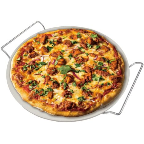 Piedra para pizza de cordierita de 33 cm + soporte KLAUSBERG KB-7788