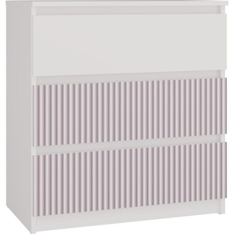 CÓMODA M3 FRENTE BLANCO ROSA MUEBLES ARTESO MALWA HABITACIÓN INFANTIL PARA EL HOGAR (1/3)