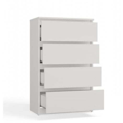 CÓMODA BLANCA M4 60 MALWA PARA SALA DE ESTAR, DORMITORIO, HOGAR Y OFICINA