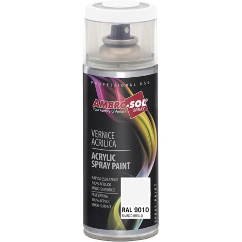 AMBRO-SOL PINTURA ACRILICA 9016 BLANCO TRAFICO SPRAY 400 ML.