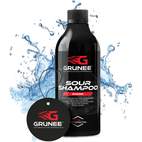 Champú Agrio GRUNEE 0.5L Champú para coche ÁCIDO para recubrimientos de cera + GRATIS (1/2)