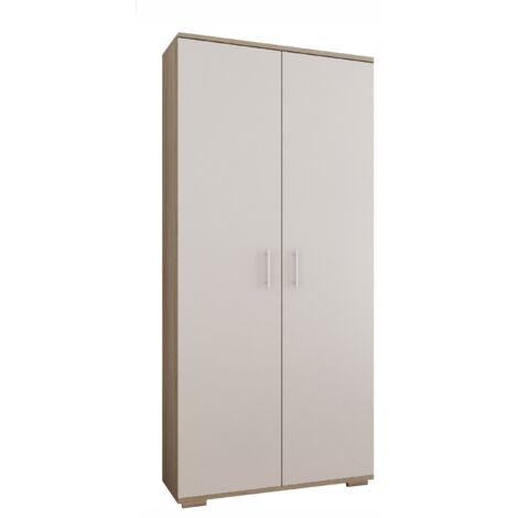 Armadio CALIFORNIA, due ante, P2, 80 cm, SONOMA, BIANCO (1/4)