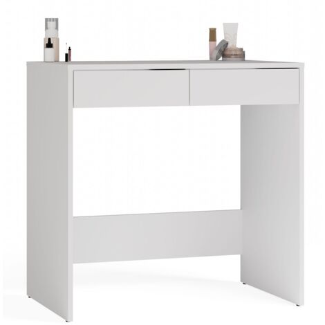 MARINA - Escritorio blanco moderno con 2 cajones - Diseño elegante y funcional