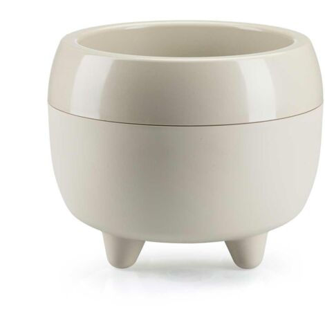 Maceta bot谩nica beige con patas 23xh18 (1/4)