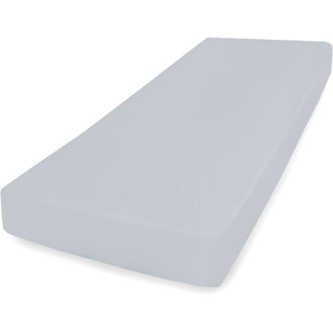Sábana bajera clásica Jersey 110x190, 120x200x20, gris42, matex
