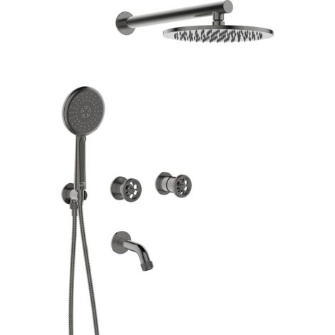 Grifo de baño y ducha empotrado con conjunto de ducha MURO Laveo