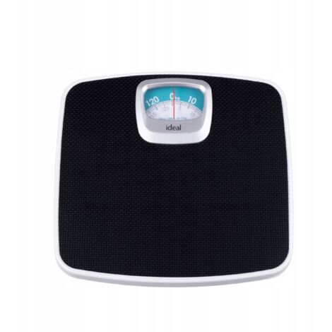 BÁSCULA DE BAÑO MECÁNICA ANALÓGICA CLÁSICA HASTA 130KG IZ9202 NEGRA