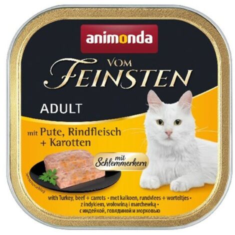 Animonda Vom Feinsten - Comida para gatos, pavo, ternera, zanahoria (100g) (1/2)
