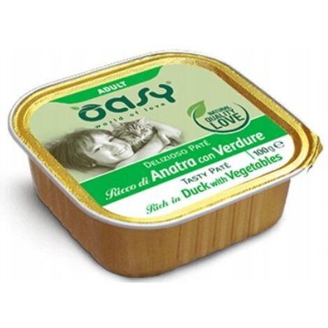 Paté Oasy Cat  Deliziozo 100 g - Adulto - con Pato y Verduras 100 g