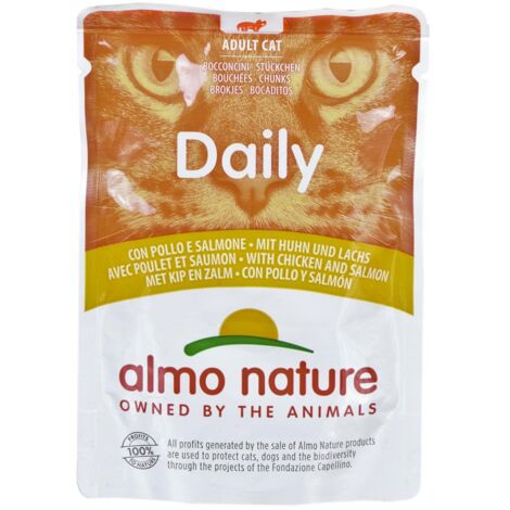 Alimento húmedo Almo Nature para gatos adultos - Pollo con salmón 70 g