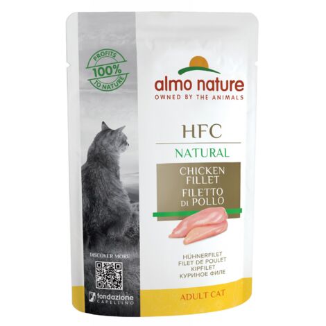 Almo Nature  HFC Natural  Sobre de 55 g - Filete de pollo 55 g