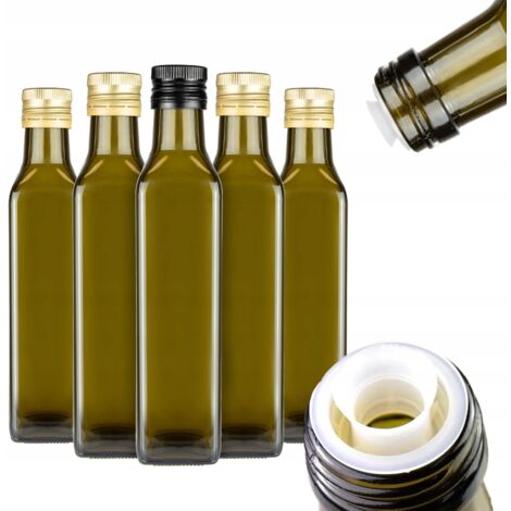 50x Botellas MARASCA 250ml con DOSIFICADOR para aceite de oliva