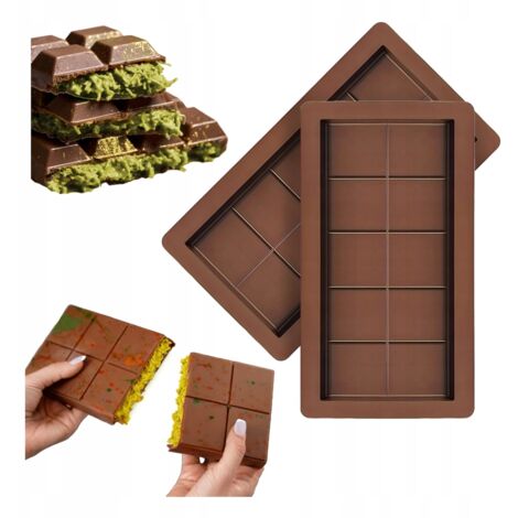 2 moldes de silicona para chocolate Dubai, 13,5 x 25 cm. (1/5)