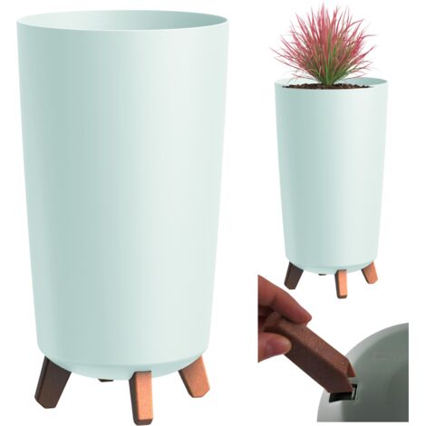 Maceta GRACIA TUBUS SLIM DGTL200 con patas  Blanca