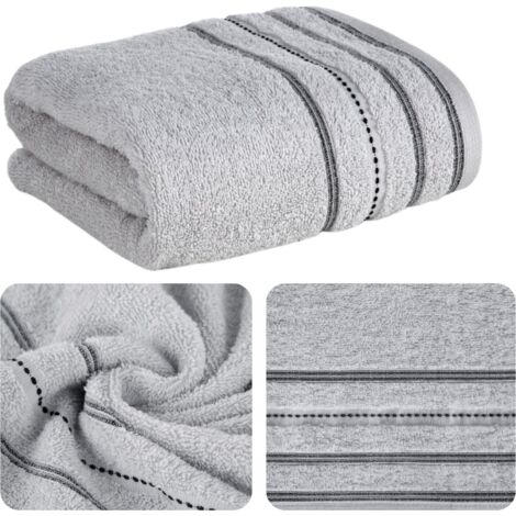 TOALLA GRUESA EUROFIRANY VENTO BA脩O SPA HOTEL HORECA 30X50CM PLATA