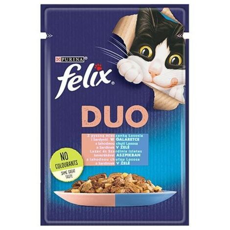 Comida para gatos Felix Fantastic DUO sardinas salmón 85 g Nestlé