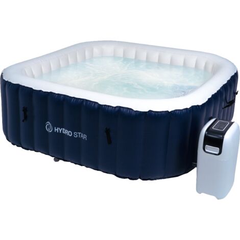 Piscina hinchable de jardín HYDRO STAR MALAGA BLUE cuadrada 4-6 personas