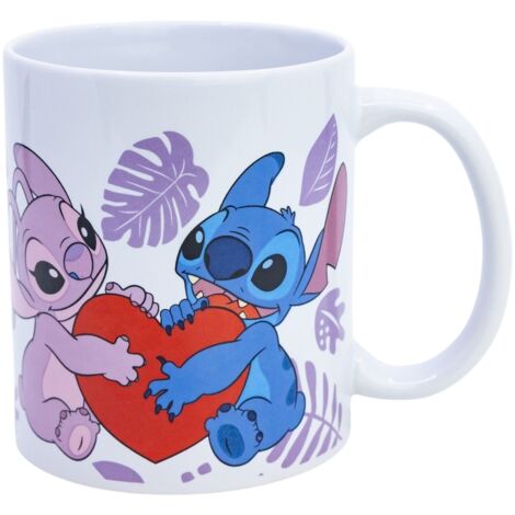 Disney Stitch - Taza de cer谩mica en caja de regalo de la colecci贸n Stitch & Angel 325 ml (1/5)