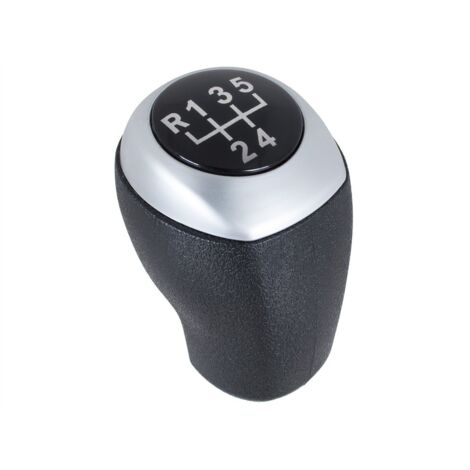 Pomo de cambio de marchas Hyundai i20 07-12 NEGRO + PLATA 5 VELOCIDADES