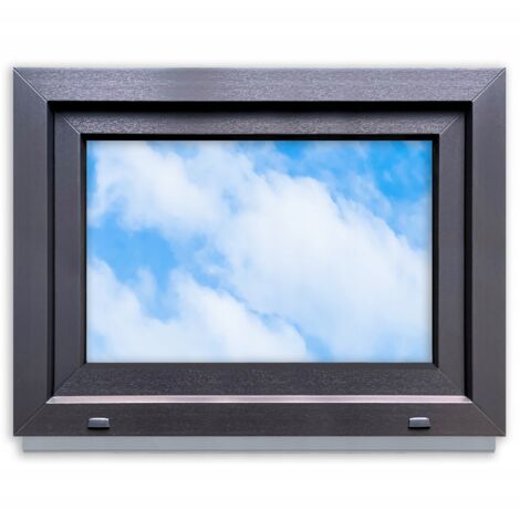 Ventana PVC ANTRACITA 80x60 IZQUIERDA, NUEVA 800x600 mm oscilobatiente, doble acristalamiento