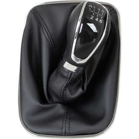 Pomo de cambio Opel Insignia A 08-17 NEGRO + FUSIL NEGROS + MARCO CROMADO 6 VELOCIDADES