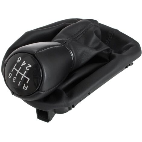 Pomo de cambio de marchas + fuelle negro Seat Leon I 99-06 con marco 6 VELOCIDADES