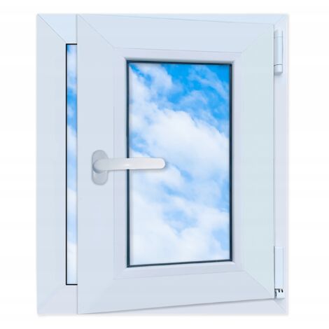 Ventana PVC blanca 50x60 DERECHA 500x600 mm oscilobatiente doble acristalamiento