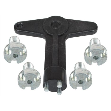 Renault Clio II III Laguna II Megane I II Modus Scenic II llave + 4 tornillos para tapacubos SET VERSI脫N CORTA 18 MM