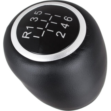 Pomo de palanca de cambios Opel Vectra C FL 05-08 6 VELOCIDADES CUERO ECO NEGRO