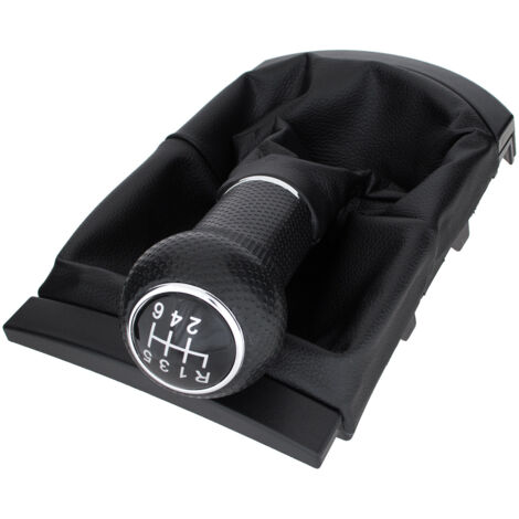 Pomo de cambio de marchas + fuelle con marco para Seat Cordoba II 02-09 NEGRO 6 VELOCIDADES