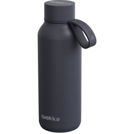 Quokka Solid con correa - Termo de acero inoxidable de 510 ml con correa (pizarra)