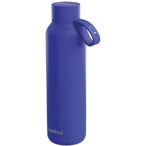 Quokka Solid con correa - Termo de acero inoxidable de 630 ml con correa (azul oscuro) (1/5)