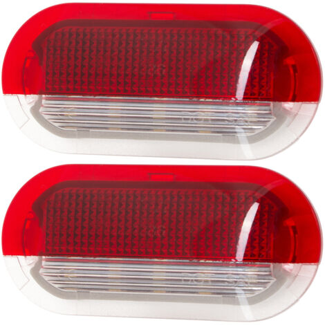 Luces interiores de puerta LED BLANCO-ROJO para VW Bora Golf III IV New Beetle Polo IV Sharan Touran Vento (juego de 2)