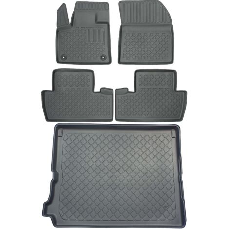 Peugeot 5008 II SUV desde julio de 2017. Juego de alfombrillas para coche y maletero.