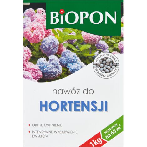 Fertilizante Biopon para Hortensias 1 kg - Floración abundante, color intenso (1/2)