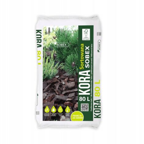 Corteza de conífera de pino para jardín 80L 20-50mm