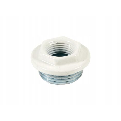Tapón de radiador derecho, reductor, 1x1/2, blanco