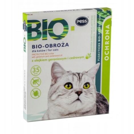 Collar orgánico antipulgas y garrapatas para gatos, color rojo