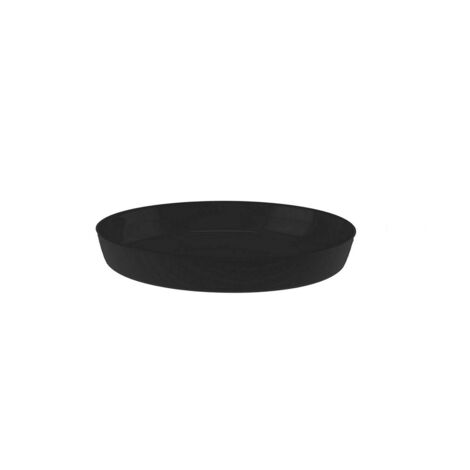 Base plástica para maceta CRISTAL 11 cm negro brillo