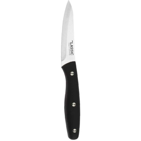 Cuchillo pelador de cocina 9,5 cm CLASSIC acero inoxidable material antideslizante negro (1/2)