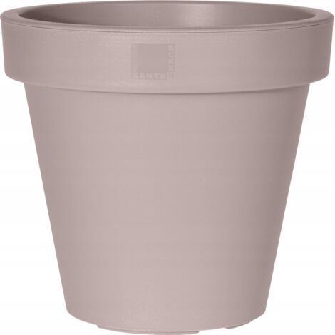 Maceta redonda de plástico beige 50 x 44 cm