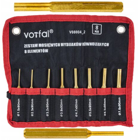 Juego de Punzones Paralelos y Punzones de Punto con Martillo, 8 Piezas, 1.5-7.8 mm, Lat贸n (1/3)