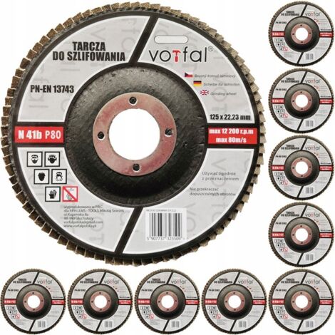 Disco de esmerilado 125 x 22,23 80 / 80 flapas (1/4)