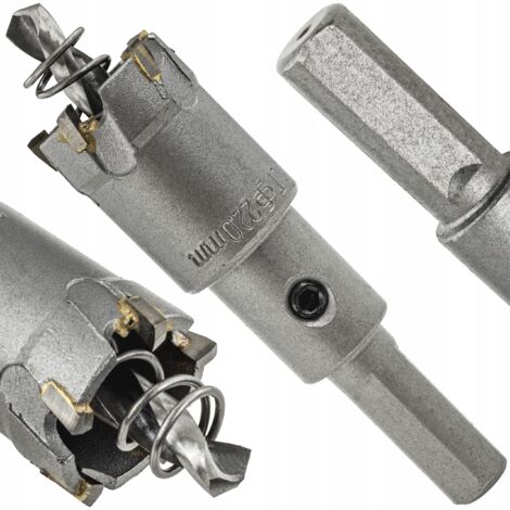 Broca para metal y madera de 22 mm con punta de titanio y carburo de tungsteno TCT (1/5)