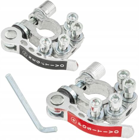 2x Conector R谩pido de Pinzas de Bater铆a 6V/12V/24V Positivo Negativo (1/5)