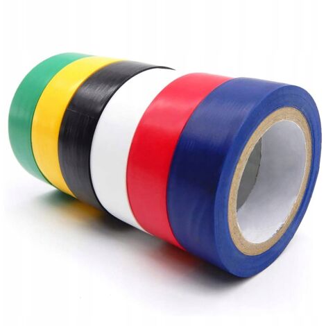 Juego de cintas aislantes - 6 piezas / 3 m x 19 mm (1/4)