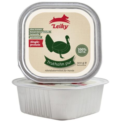 Pavo puro para perros 300 g  Alimento monoproteico de fácil digestión  Leiky