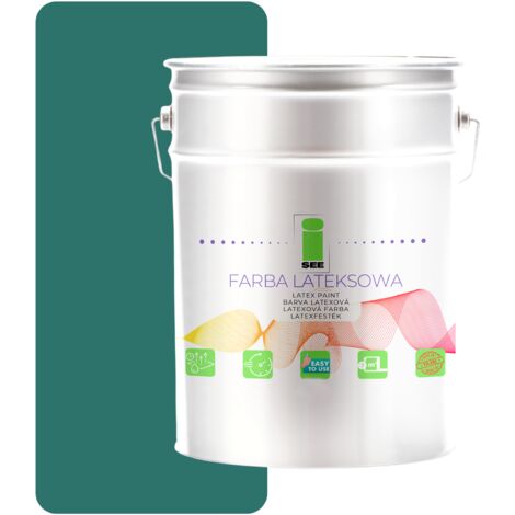 Pintura de látex para paredes interiores, verde turquesa menta, 10 l (1/5)