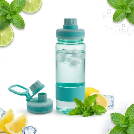 BOTELLA DE AGUA DEPORTIVA 0.65 LIBRE DE BPA A PRUEBA DE FUGAS PARA GIMNASIO (1/5)